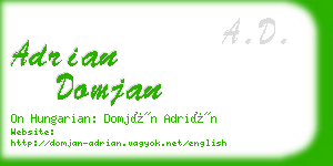 adrian domjan business card